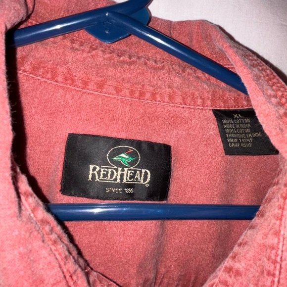 RedHead Men's Casual Button Down Shirt - Rust Red - Picture 2 of 10